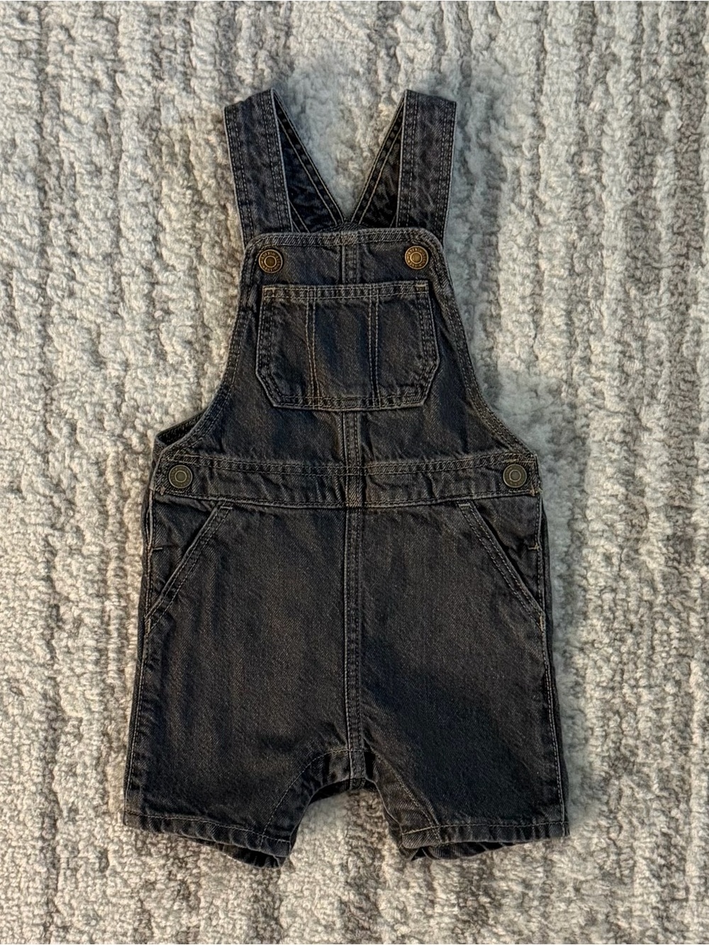 H&M BabyBlack Denim Short Overalls
